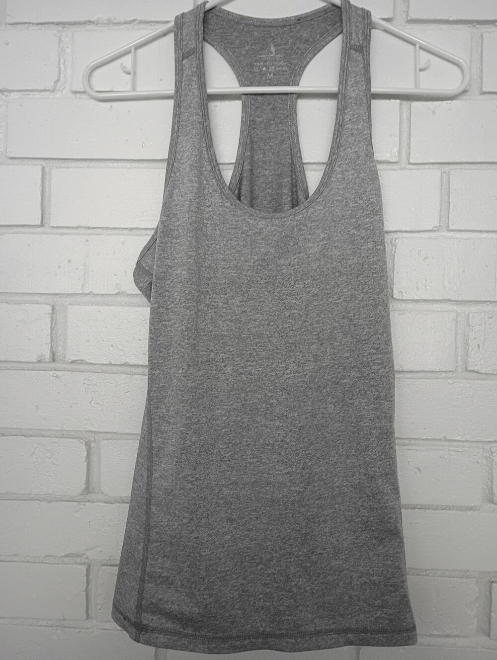 Icyzone Size M Gray Athletic Racerback Tank Top High Stretch